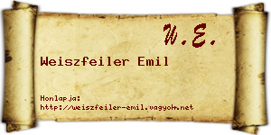 Weiszfeiler Emil névjegykártya